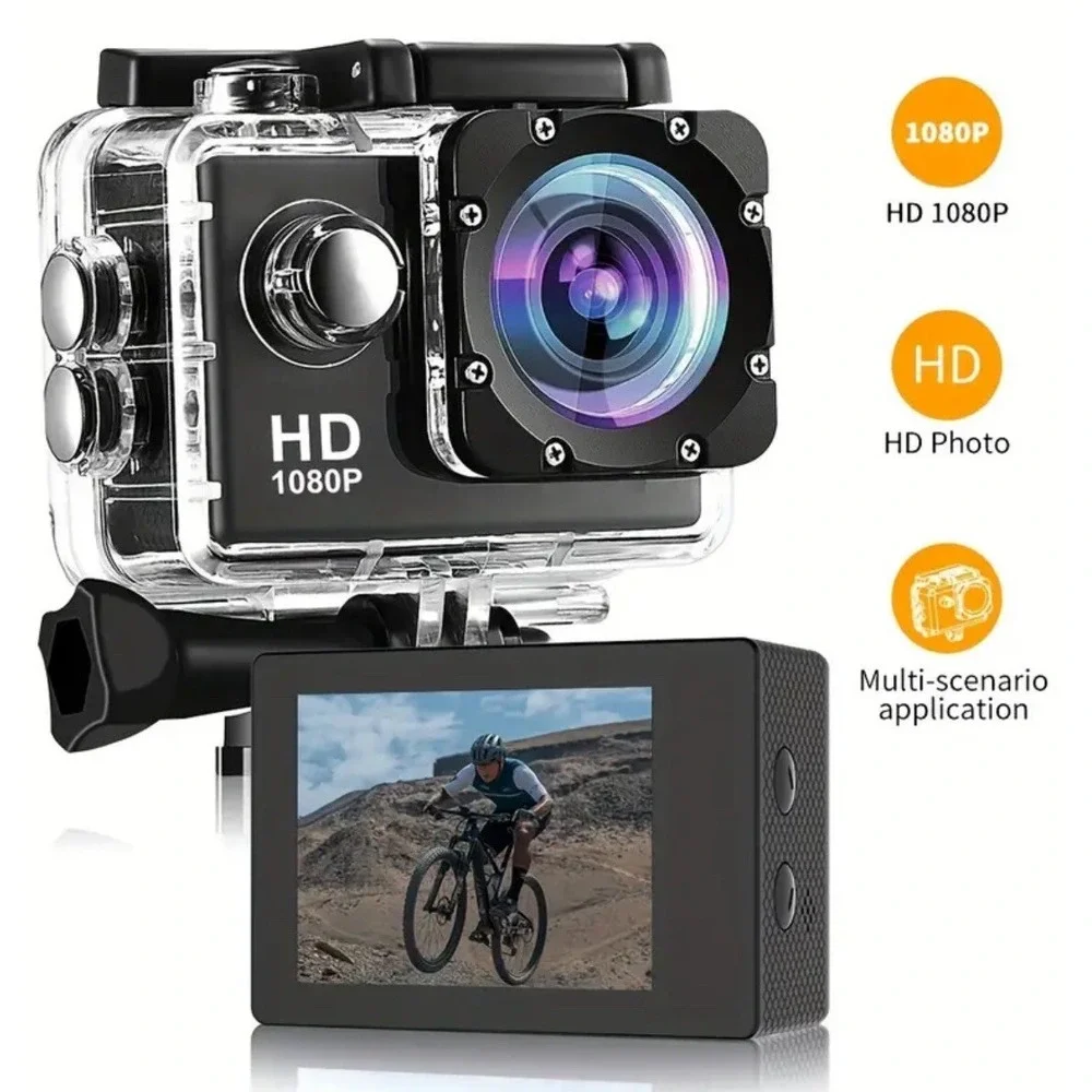 HD 1080P MJPEG 2 inch LCD IP68 30m Waterproof Sports Action Camera DVR New 2025